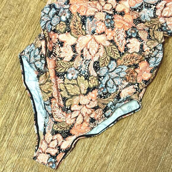 A Pea in the Pod Maternity Floral One-Piece Square Neckline Swimsuit Size Small - Picture 4 of 13